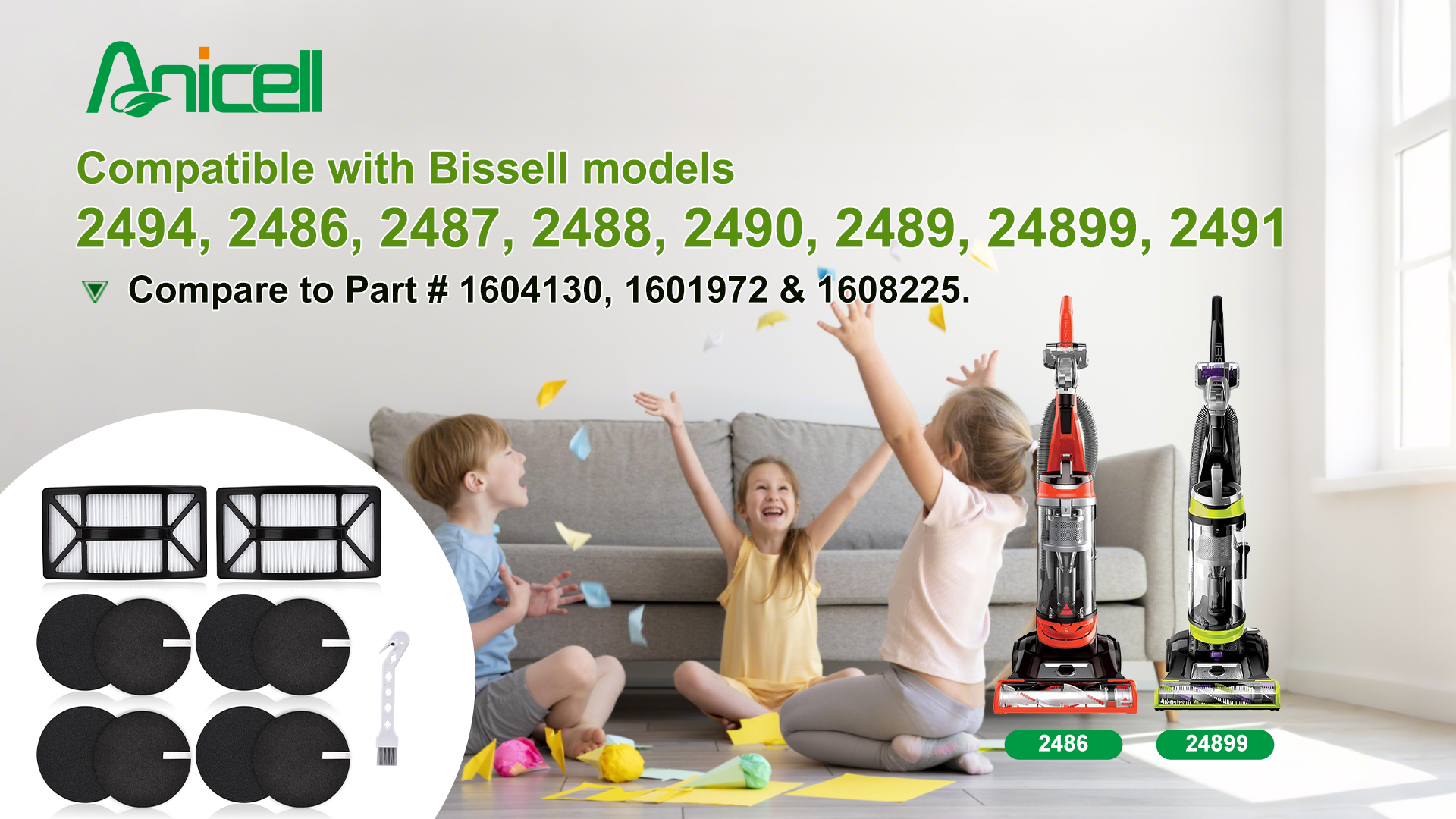 Amazon.com - Anicell Filter Replacement for Bissell CleanView 2492